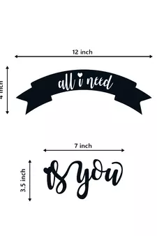 eCraftIndia  All I need is You  Love Theme Black Engineered Wood Wall Art Cutout  Ready to Hang Home DECOR