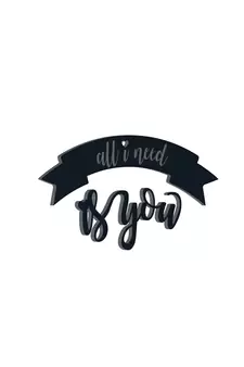 eCraftIndia  All I need is You  Love Theme Black Engineered Wood Wall Art Cutout  Ready to Hang Home DECOR