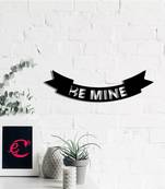 eCraftIndia  Be Mine  Love Theme Black Engineered Wood Wall Art Cutout  Ready to Hang Home DECOR