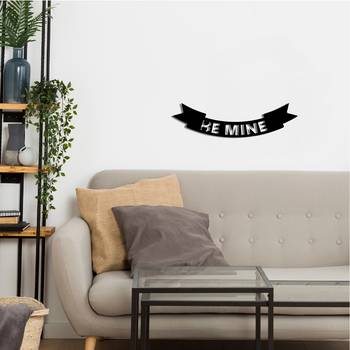 eCraftIndia  Be Mine  Love Theme Black Engineered Wood Wall Art Cutout  Ready to Hang Home DECOR 2