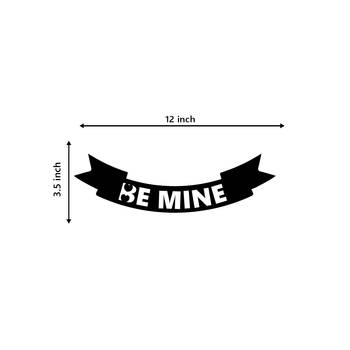 eCraftIndia  Be Mine  Love Theme Black Engineered Wood Wall Art Cutout  Ready to Hang Home DECOR 5