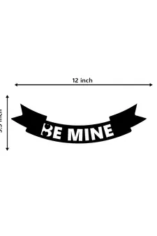 eCraftIndia  Be Mine  Love Theme Black Engineered Wood Wall Art Cutout  Ready to Hang Home DECOR