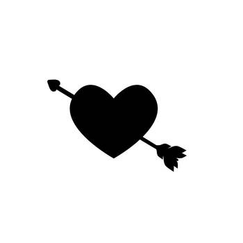 eCraftIndia Heart with Love Arrow Black Engineered Wood Wall Art Cutout  Ready to Hang Home DECOR 4