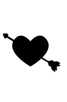 eCraftIndia Heart with Love Arrow Black Engineered Wood Wall Art Cutout  Ready to Hang Home DECOR