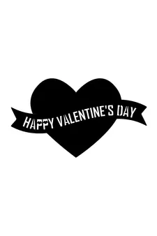 eCraftIndia  Happy Valentine's Day  Black Engineered Wood Wall Art Cutout  Ready to Hang Home DECOR