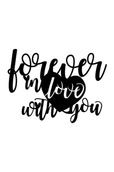 eCraftIndia  Forever In Love With You  Valentine Theme Black Engineered Wood Wall Art Cutout  Ready to Hang Home DECOR