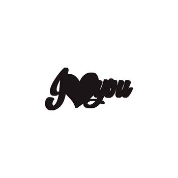 eCraftIndia  I Love You  Black Engineered Wood Wall Art Cutout  Ready to Hang Home DECOR 6