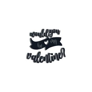 eCraftIndia  Would You Be My Valentine  Black Engineered Wood Wall Art Cutout  Ready to Hang Home DECOR 6