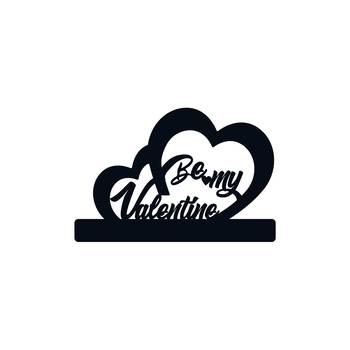 eCraftIndia  Be My Valentine  Black Engineered Wood Wall Art Cutout  Ready to Hang Home DECOR 3