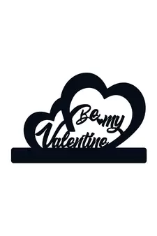 eCraftIndia  Be My Valentine  Black Engineered Wood Wall Art Cutout  Ready to Hang Home DECOR