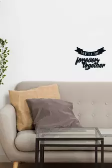 eCraftIndia  We Will Be Forever Together  Love Theme Black Engineered Wood Wall Art Cutout  Ready to Hang Home DECOR