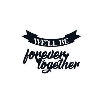 eCraftIndia  We Will Be Forever Together  Love Theme Black Engineered Wood Wall Art Cutout  Ready to Hang Home DECOR 4