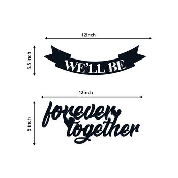 eCraftIndia  We Will Be Forever Together  Love Theme Black Engineered Wood Wall Art Cutout  Ready to Hang Home DECOR 5