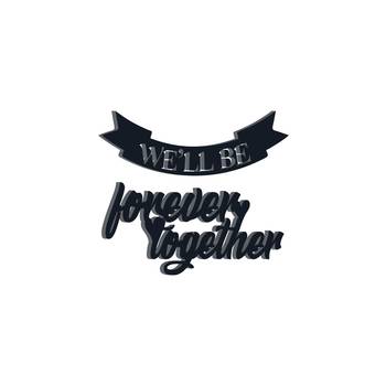 eCraftIndia  We Will Be Forever Together  Love Theme Black Engineered Wood Wall Art Cutout  Ready to Hang Home DECOR 6