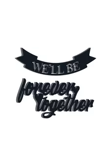 eCraftIndia  We Will Be Forever Together  Love Theme Black Engineered Wood Wall Art Cutout  Ready to Hang Home DECOR