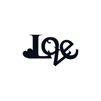 eCraftIndia  Love with Heart  Love Theme Black Engineered Wood Wall Art Cutout  Ready to Hang Home DECOR 3
