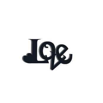 eCraftIndia  Love with Heart  Love Theme Black Engineered Wood Wall Art Cutout  Ready to Hang Home DECOR 6