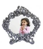 eCraftIndia Antique White Metal Photo frame