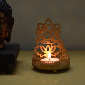 eCraftIndia Goddess Laxmi Tea Light Holder 1