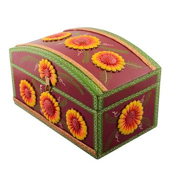 eCraftIndia DECORative Multiutility Papier Mache Wooden Jewellery Box 1