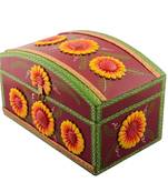 eCraftIndia DECORative Multiutility Papier Mache Wooden Jewellery Box