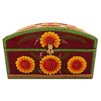 eCraftIndia DECORative Multiutility Papier Mache Wooden Jewellery Box 4