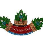 eCraftIndia Papier Mache Stone Studded Leaves 5 Hooks Key holder