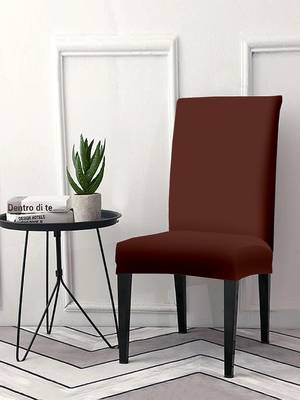 Brown Polyester printed  chair cover 1