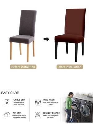 Brown Polyester printed  chair cover 2