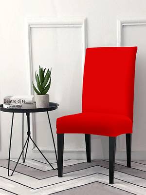 Red Polyester printed  chair cover 1