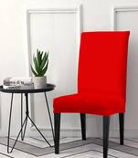 Red Polyester printed  chair cover