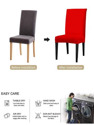 Red Polyester printed  chair cover 2