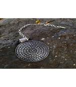 German SilverFlower Pattern Self Carved Banjara Style Maangteeka Maathapatti