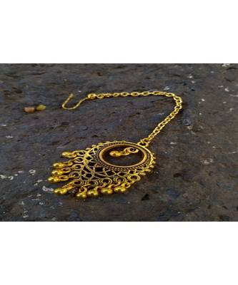 German Silver Oxidized Golden Color Small Elegant Maangteeka Maathapatti 1