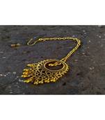 German Silver Oxidized Golden Color Small Elegant Maangteeka Maathapatti