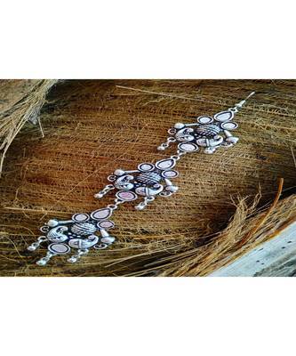 German Silver Maangteeka  Maathapatti Embellishments Hanging Ghungroo 1