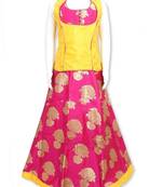 Shivangi Brocade Rose pattu pavadai | Lehenga