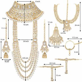 White Kundan Bridal Jewellery Neckalce set 2