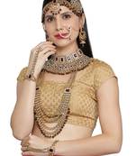 Maroon Kundan Bridal Jewellery Neckalce set