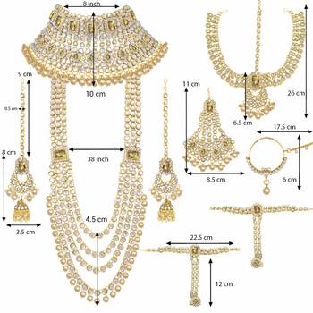Gold Kundan Bridal Jewellery Neckalce set 2