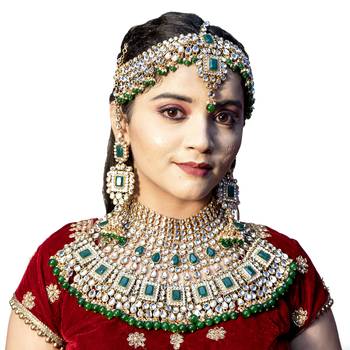 Green Kundan Bridal Jewellery Neckalce set 2