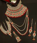 Red Kundan Bridal Jewellery Neckalce set