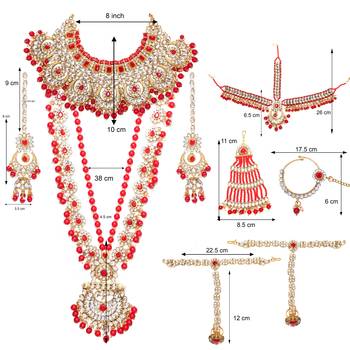 Red Kundan Bridal Jewellery Neckalce set 2