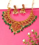 Multicolor South Indian Choker Neckalce Jewellery set