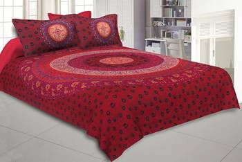 Red Double Bedsheet Indian Mandala Tapestry Hippy Tapestries Hippie Beach Throw 1