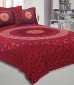 Red Double Bedsheet Indian Mandala Tapestry Hippy Tapestries Hippie Beach Throw