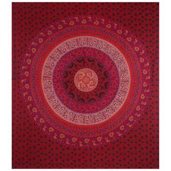 Red Double Bedsheet Indian Mandala Tapestry Hippy Tapestries Hippie Beach Throw 3