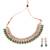 Green Antique Gold Plated AD Necklace set