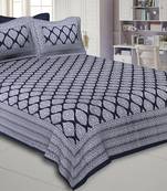 Lahariya Print Black Double Bedsheet