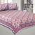 Awesome Mausam Pink Cream Double Bedsheet